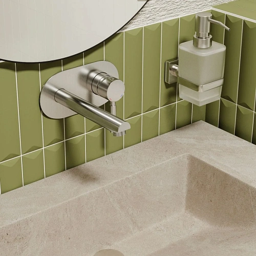 Смеситель для раковины WasserKRAFT Wern 4230 встраиваемый никель Смеситель для раковины WasserKRAFT Wern 4230 встраиваемый никель