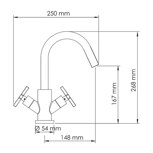 Смеситель для раковины WasserKRAFT Weser 7803 хром Смеситель для раковины WasserKRAFT Weser 7803 хром