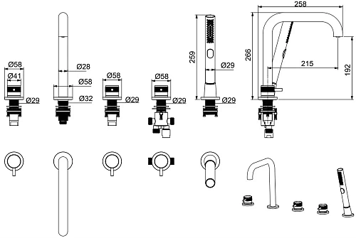 Смеситель на борт ванны Allen Brau Priority 5.31007-00 Смеситель на борт ванны Allen Brau Priority 5.31007-00