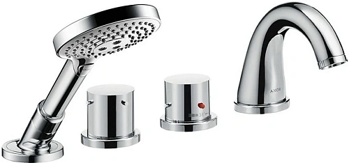 Смеситель на борт ванны Axor Starck 10461000 термостатический Смеситель на борт ванны Axor Starck 10461000 термостатический