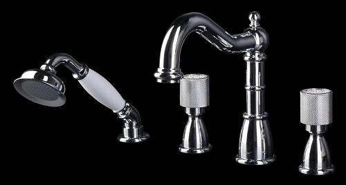 Смеситель на борт ванны Boheme ROYAL 396-Royal 4 отверстия, хром Смеситель на борт ванны Boheme ROYAL 396-Royal 4 отверстия, хром