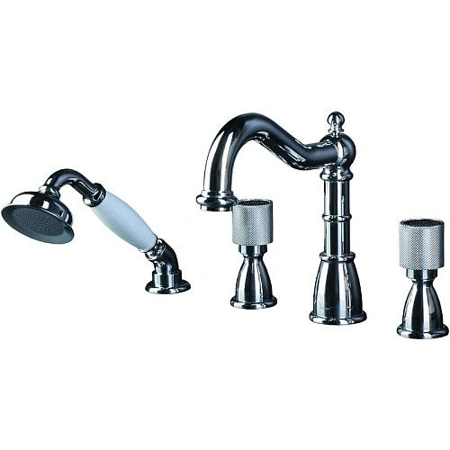 Смеситель на борт ванны Boheme Royal Cristal 396-Royal/CRST black Смеситель на борт ванны Boheme Royal Cristal 396-Royal/CRST black