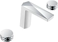 Смеситель на борт ванны Boheme Venturo 150-WCR-DIAMOND на 3 отверстия белый-хром, ручка DIAMOND Смеситель на борт ванны Boheme Venturo 150-WCR-DIAMOND на 3 отверстия белый-хром, ручка DIAMOND
