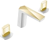 Смеситель на борт ванны Boheme Venturo 150-WG-ICE на 3 отверстия белый-золото, ручка ICE Смеситель на борт ванны Boheme Venturo 150-WG-ICE на 3 отверстия белый-золото, ручка ICE