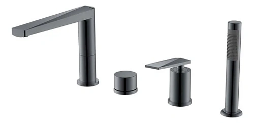 Смеситель на борт ванны Boheme VENTURO 370-SGM Shine Gun Metall Смеситель на борт ванны Boheme VENTURO 370-SGM Shine Gun Metall