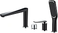 Смеситель на борт ванны Boheme VENTURO черный + хром 370-B Смеситель на борт ванны Boheme VENTURO черный + хром 370-B