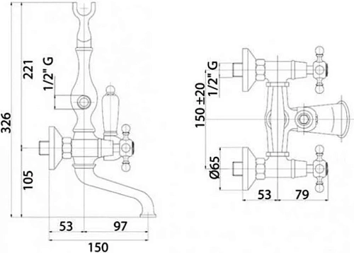 Смеситель на борт ванны CEZARES GOLF-PBV-01-M Смеситель на борт ванны CEZARES GOLF-PBV-01-M