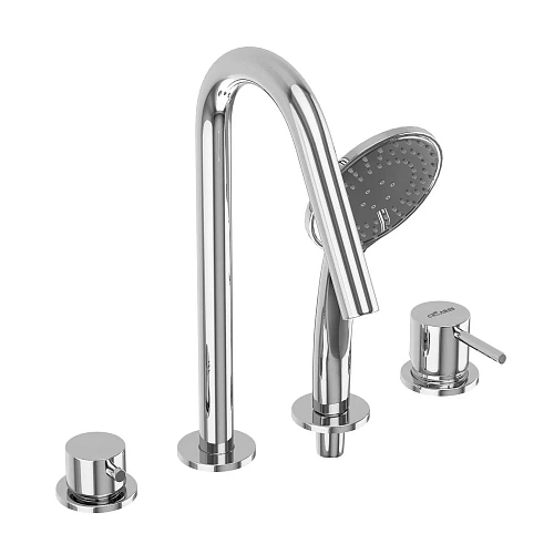 Смеситель на борт ванны CEZARES LEAF-BVDM4-L-01 врезной, на 4 отверстия, хром Смеситель на борт ванны CEZARES LEAF-BVDM4-L-01 врезной, на 4 отверстия, хром