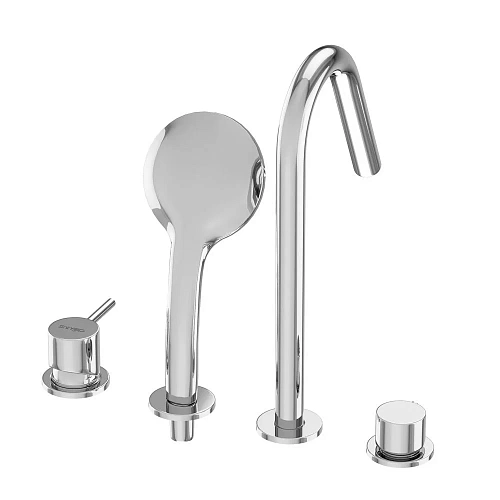 Смеситель на борт ванны CEZARES LEAF-BVDM4-L-01 врезной, на 4 отверстия, хром Смеситель на борт ванны CEZARES LEAF-BVDM4-L-01 врезной, на 4 отверстия, хром