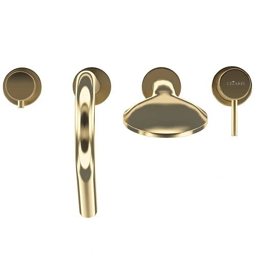 Смеситель на борт ванны CEZARES LEAF-BVDM4-L-SR врезной, на 4 отверстия, Sunrise Смеситель на борт ванны CEZARES LEAF-BVDM4-L-SR врезной, на 4 отверстия, Sunrise