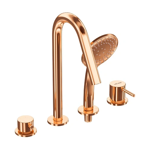 Смеситель на борт ванны CEZARES LEAF-BVDM4-L-SS врезной, на 4 отверстия, Sunset Смеситель на борт ванны CEZARES LEAF-BVDM4-L-SS врезной, на 4 отверстия, Sunset