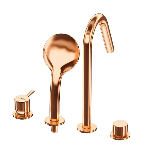 Смеситель на борт ванны CEZARES LEAF-BVDM4-L-SS врезной, на 4 отверстия, Sunset Смеситель на борт ванны CEZARES LEAF-BVDM4-L-SS врезной, на 4 отверстия, Sunset