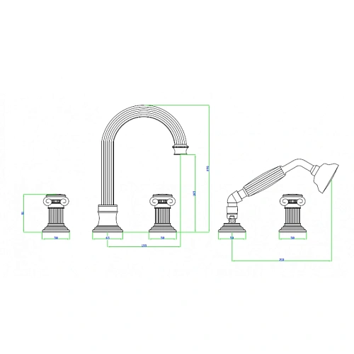Смеситель на борт ванны Cezares Olimp (BVD-03/24-M) золото 24 карат OLIMP-BVD-03/24-M Смеситель на борт ванны Cezares Olimp (BVD-03/24-M) золото 24 карат OLIMP-BVD-03/24-M