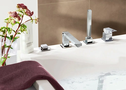 Смеситель на борт ванны GROHE Eurocube 19897000 Смеситель на борт ванны GROHE Eurocube 19897000