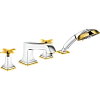 Смеситель на борт ванны Hansgrohe Metropol Classic 31449090, хром/под золото Смеситель на борт ванны Hansgrohe Metropol Classic 31449090, хром/под золото