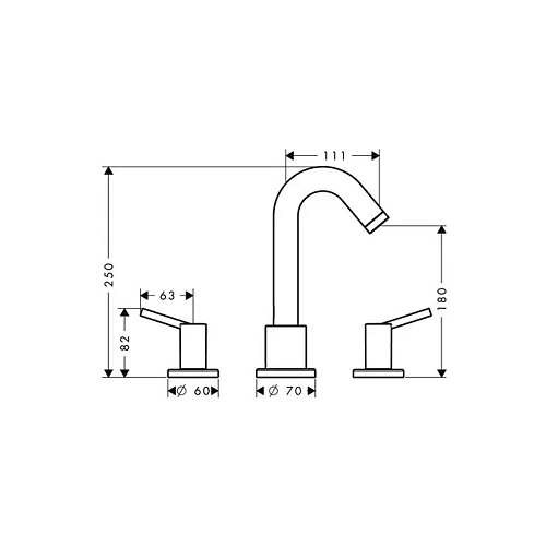 Смеситель на борт ванны Hansgrohe Talis S 32313000 Смеситель на борт ванны Hansgrohe Talis S 32313000