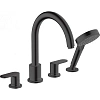 Смеситель на борт ванны Hansgrohe Vernis Blend на 4 отверстия 71456670, матовый черный Смеситель на борт ванны Hansgrohe Vernis Blend на 4 отверстия 71456670, матовый черный