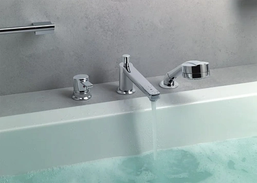 Смеситель на борт ванны Kludi Zenta 384460575 Смеситель на борт ванны Kludi Zenta 384460575