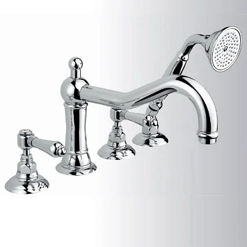 Смеситель на борт ванны Nicolazzi Tradizionale 1449CR78 хром/P.M.Blanc Смеситель на борт ванны Nicolazzi Tradizionale 1449CR78 хром/P.M.Blanc