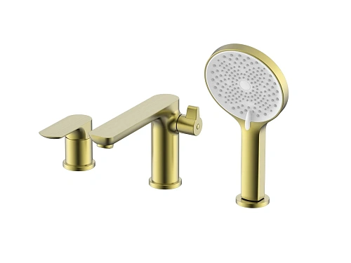 Смеситель на борт ванны Raglo R03.31.03, золотой сатин Смеситель на борт ванны Raglo R03.31.03, золотой сатин