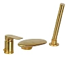 Смеситель на борт ванны Remer Infinity I07UFBG, золото брашированное