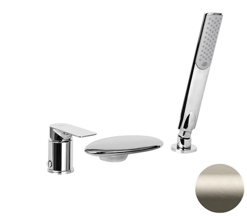 Смеситель на борт ванны Remer Infinity I07UFXV, сталь Смеситель на борт ванны Remer Infinity I07UFXV, сталь