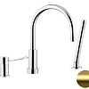 Смеситель на борт ванны Remer Minimal N072BG, золото брашированное Смеситель на борт ванны Remer Minimal N072BG, золото брашированное
