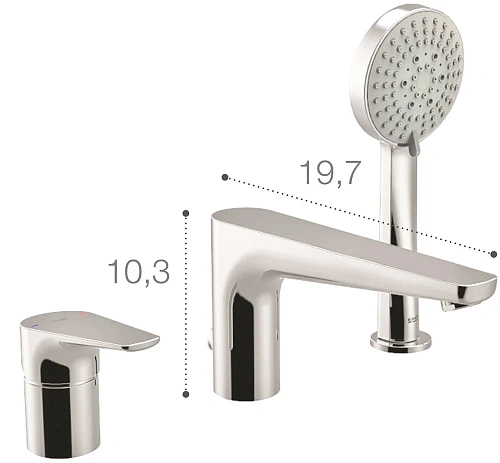Смеситель на борт ванны Roca Atlas к-т, 5A9890C00 Смеситель на борт ванны Roca Atlas к-т, 5A9890C00