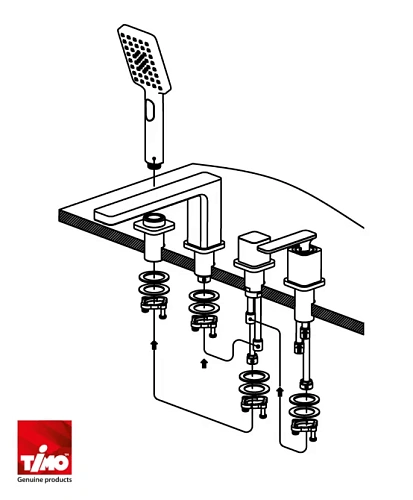 Смеситель на борт ванны Timo Torne 4330/03Y черный Смеситель на борт ванны Timo Torne 4330/03Y черный