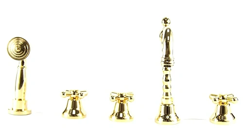 Смеситель на борт ванны Webert Armony AM730402010, золото Смеситель на борт ванны Webert Armony AM730402010, золото