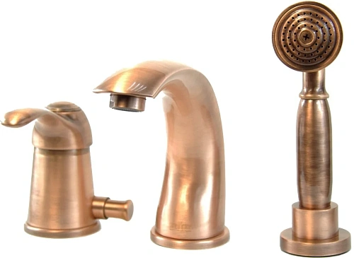 Смеситель на борт ванны Webert Aurora AU850701060, медь Смеситель на борт ванны Webert Aurora AU850701060, медь