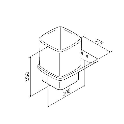 Стакан AM.PM Inspire V2.0 A50A34300 стеклянный, хром Стакан AM.PM Inspire V2.0 A50A34300 стеклянный, хром