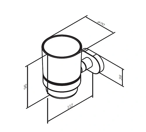 Стакан AM.PM Sense L A7434300 стеклянный, хром Стакан AM.PM Sense L A7434300 стеклянный, хром