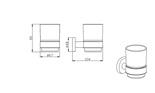 Стакан Aquatek ВЕГА AQ4004BGM оружейная сталь Стакан Aquatek ВЕГА AQ4004BGM оружейная сталь