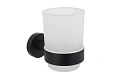 Стакан Aquatek ВЕГА AQ4004MB черный матовый, стекло матовое белое Стакан Aquatek ВЕГА AQ4004MB черный матовый, стекло матовое белое