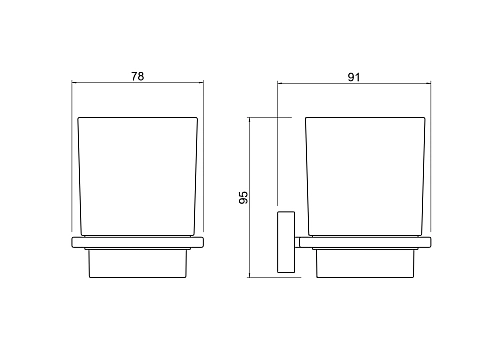 Стакан Aquatek ЛИБРА AQ4304MB черный матовый Стакан Aquatek ЛИБРА AQ4304MB черный матовый