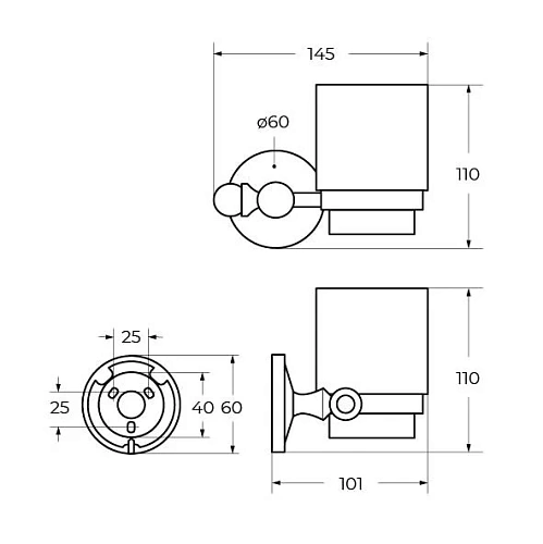 Стакан Art&Max Antic Crystal (AM-E-2668SJ-Br) бронза Стакан Art&Max Antic Crystal (AM-E-2668SJ-Br) бронза
