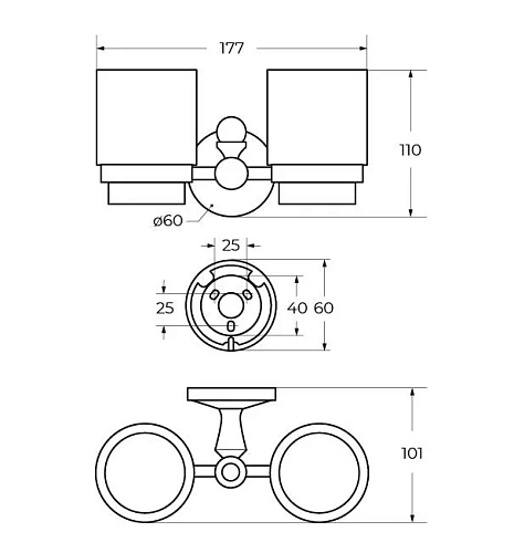 Стакан Art&Max Antic Crystal (AM-E-2688SJ-Cr) хром (двойной) Стакан Art&Max Antic Crystal (AM-E-2688SJ-Cr) хром (двойной)