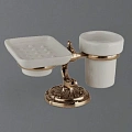 Стакан ART&MAX BAROCCO AM-1789-Br с мыльницей настольные, бронза Стакан ART&MAX BAROCCO AM-1789-Br с мыльницей настольные, бронза