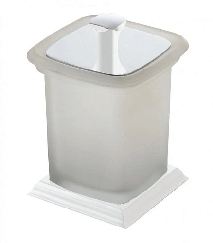 Стакан ART&MAX ZOE AM-G-6831DX-BiZOE настольный, белый с крышкой Стакан ART&MAX ZOE AM-G-6831DX-BiZOE настольный, белый с крышкой