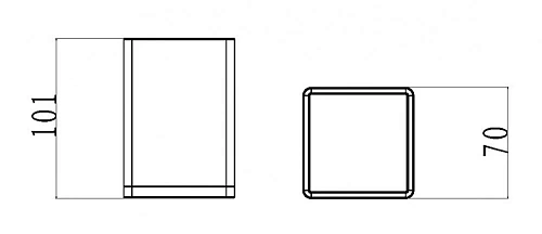 Стакан Boheme 10961-В-G квадратный черный-золото Стакан Boheme 10961-В-G квадратный черный-золото