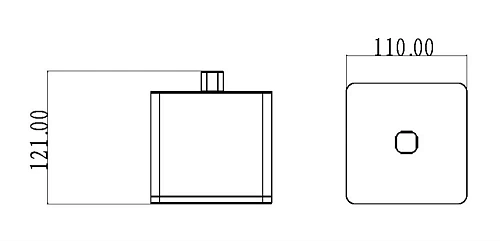 Стакан Boheme 10964-В-CR квадратный черный-хром Стакан Boheme 10964-В-CR квадратный черный-хром