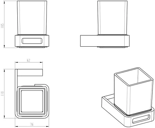 Стакан Boheme Black Q 10944-B Стакан Boheme Black Q 10944-B