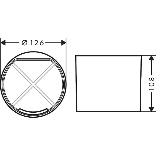 Стакан Hansgrohe WallStoris, для крепления на штангу 27921700, матовый белый Стакан Hansgrohe WallStoris, для крепления на штангу 27921700, матовый белый