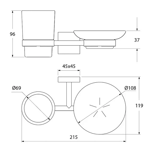 Стакан IDDIS Edifice (EDIMBG0i57) матовое стекло Стакан IDDIS Edifice (EDIMBG0i57) матовое стекло
