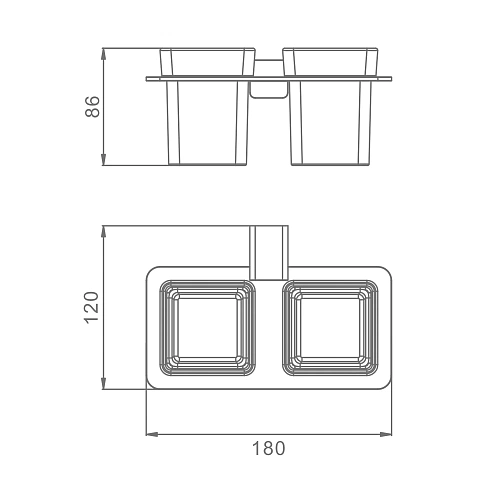 Стакан Raglo R301.08.09 графит Стакан Raglo R301.08.09 графит