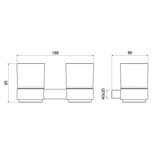 Стакан Timo Luiro 18534/00 хром Стакан Timo Luiro 18534/00 хром