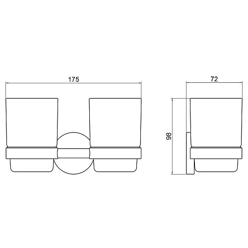 Стакан Timo Saona 13034/03 черный Стакан Timo Saona 13034/03 черный
