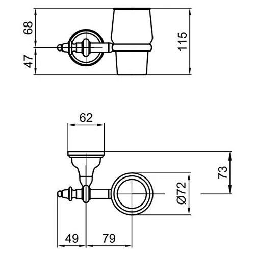 Стакан Webert Ottocento AM500301010 Стакан Webert Ottocento AM500301010