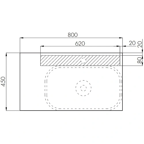 Столешница Aquaton Мишель 80 дуб рустикальный ЛДСП 1A256603MIDR0 Столешница Aquaton Мишель 80 дуб рустикальный ЛДСП 1A256603MIDR0